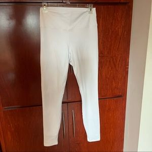 White Powerhold Fabletics leggings.